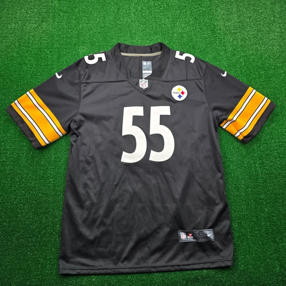 Pittsburgh Steelers Nike NFL On Field Jersey Mens Large Black #55 Devin Bush